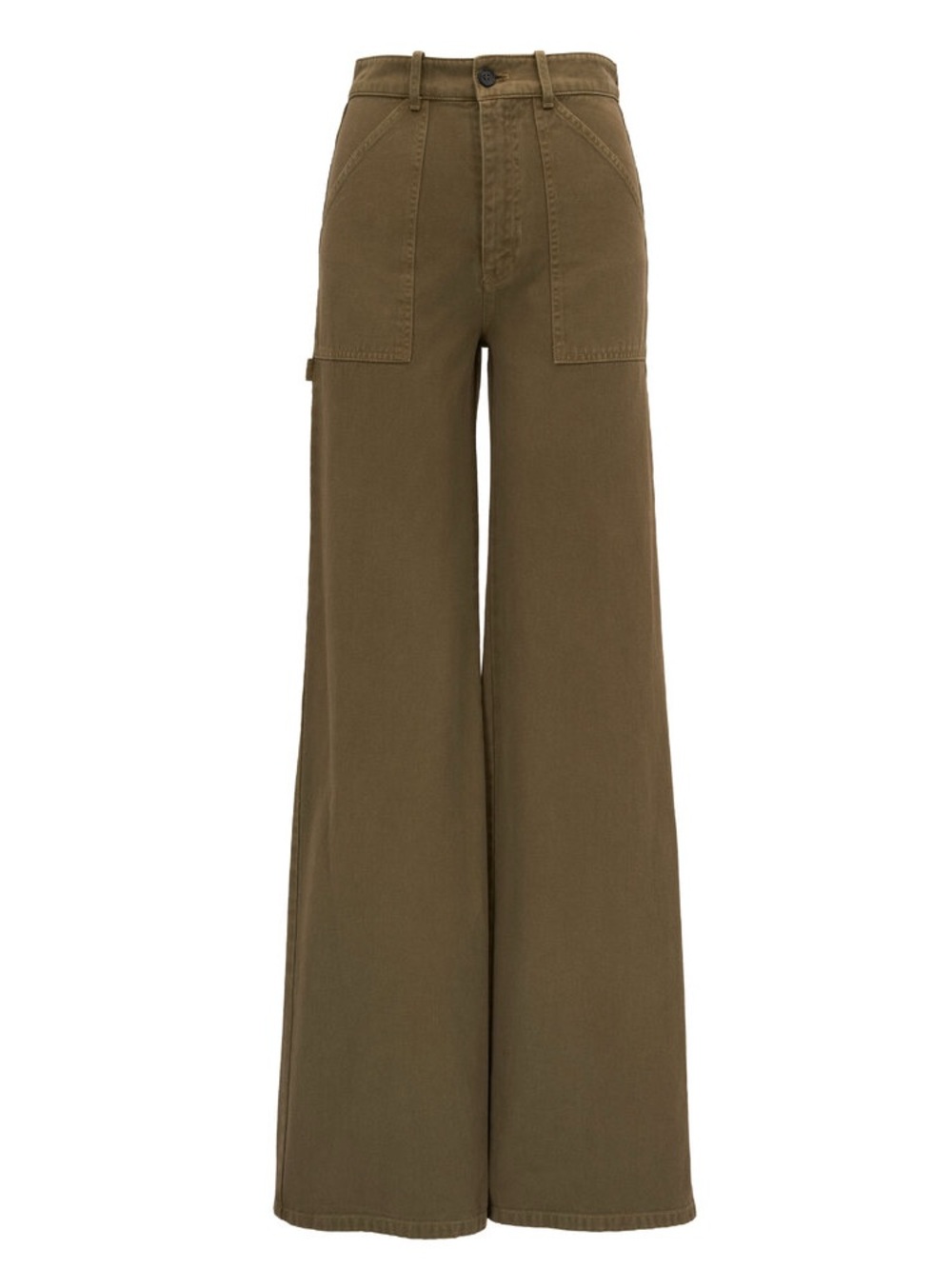 NILI LOTAN Quentin olive wide leg carpenter pant 8